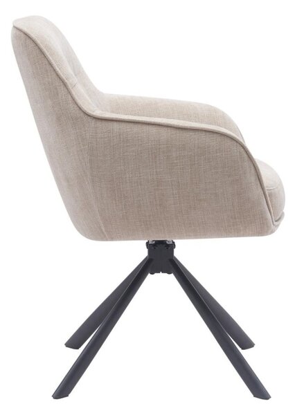 Scaun de dining pivotant Avola, bej