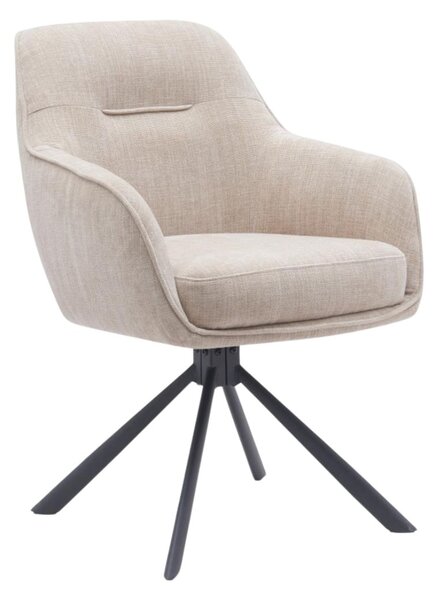 Scaun de dining pivotant Avola, bej