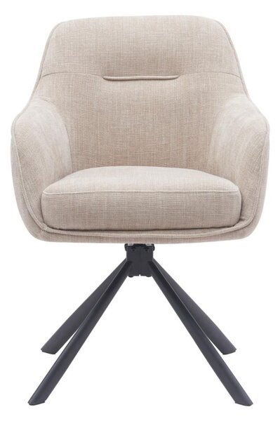 Scaun de dining pivotant Avola, bej