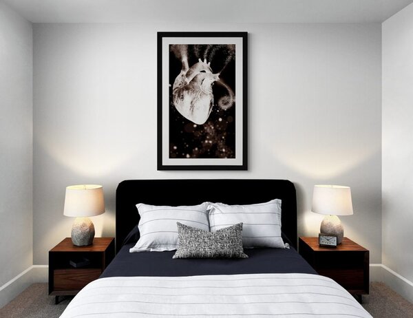 Poster cu passepartout inima într-un design interesant
