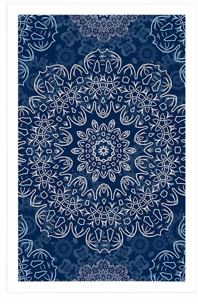 Poster Mandala albastre cu model abstract
