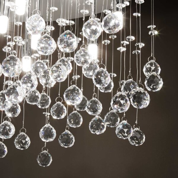Plafonieră LED de cristal Ideal Lux MOONLIGHT 12xG9/3W/230V d. 60 cm auriu