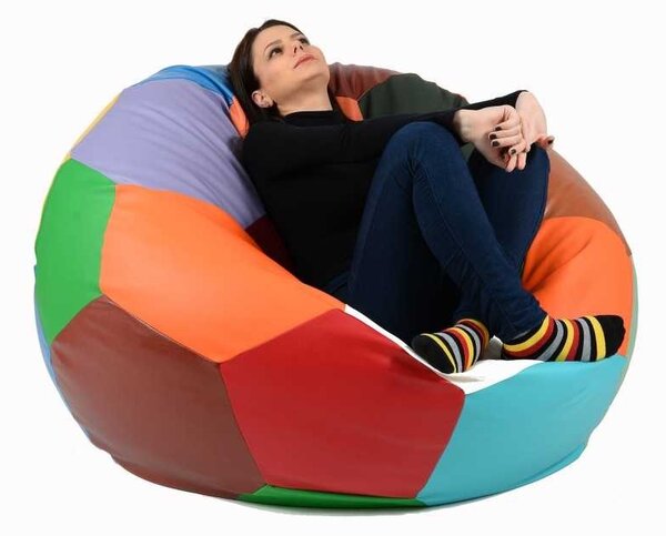 Fotoliu Minge Telstar XXL, Material Piele ecologica - Mozaic