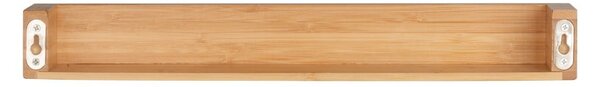 Raft de perete din bambus Wenko Dark, lățime 40 cm