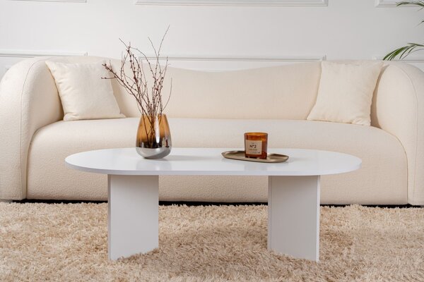 Masa de cafea, Modern Touch, UnicUtil, 119 x 60 x 40 cm, Alb